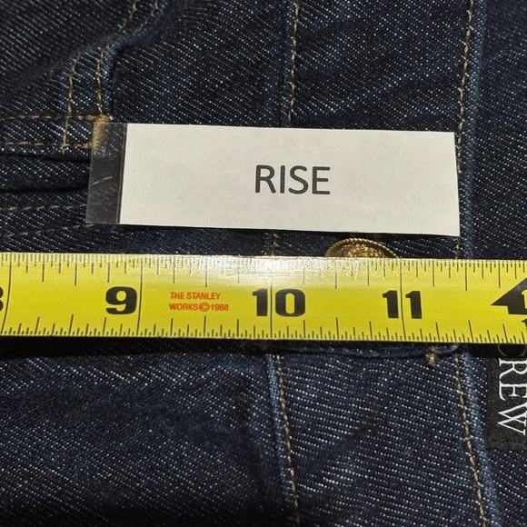 J Crew Womens High Rise Slim Wide Leg Jeans 28T Patch Pockets Stretch Denim - Picture 11 of 12